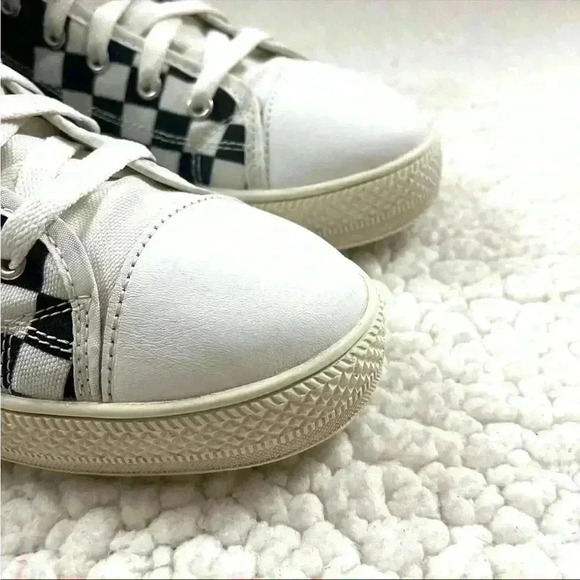 Collins Black/White Checker “Its A Collin’s Thing” Graphic Lace High Top Size 10 - Picture 4 of 14